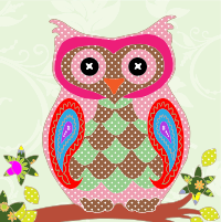 Colorful Owl Patchwork