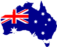 Australia Flag Map