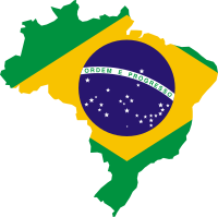 Brazil Flag Map
