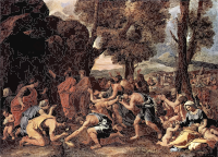 The Striking Of The Rock Nicolas Poussin