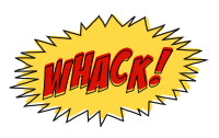 Whack comic book sound effect no background
