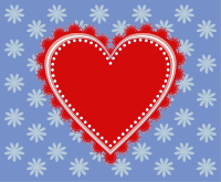 Decorative Heart With Floral Background
