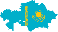 Kazakhstan Flag Map
