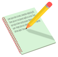 notebook and pencil