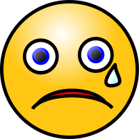 Emoticons: Crying face