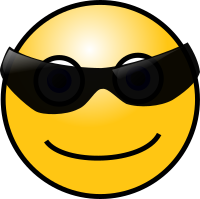 Emoticons: Cool face