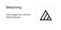Care symbols, bleaching: only oxygen/non-chlorine allowed