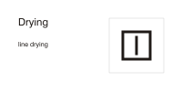 Care symbols, drying: line drying