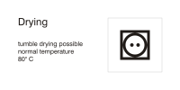 Care symbols, drying: tumble dry - normal process 80° C