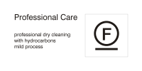 Care symbols, professional care: dry clean with hydrocarbons - mild process