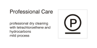 Care symbols, professional care: dry clean with tetrachloroethene and hydrocarbons - mild process