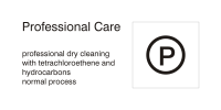 Care symbols, professional care: dry clean with tetrachloroethene and hydrocarbons - normal process