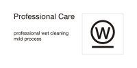 Care symbols, professional care: wet clean - mild process