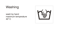 Care symbols, washing: washing by hand