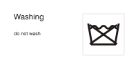 Care symbols, washing: do not wash