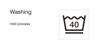 Care symbols, washing: mild process - 40° C