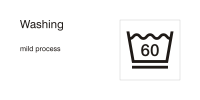Care symbols, washing: mild process - 60° C