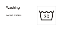 Care symbols, washing: normal process - 30° C