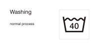 Care symbols, washing: normal process - 40° C
