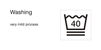 Care symbols, washing: very mild process - 40° C