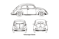 Volkswagen Beetle, year 1952