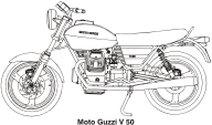 Moto Guzzi V50, year 1977