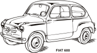 Fiat 600, year 1955
