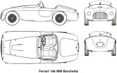 Ferrari 166 MM Barchetta, year 1948