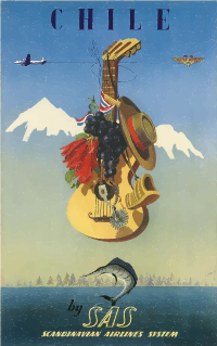 Vintage Travel Poster Chile