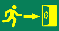 Exit Bitcoin sign