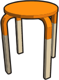 Ikea stuff - Frosta stool, half orange