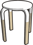 Ikea stuff - Frosta stool, half white