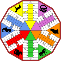 6 player parchís board
