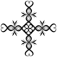 Tribal Heart Cross