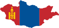 Mongolia Flag Map