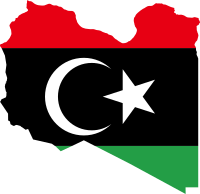 Libya Flag Map