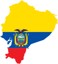 Ecuador Flag Map