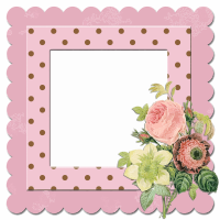 Floral Polka Dots Frame