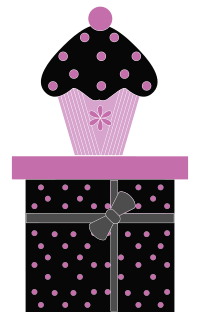 Cupcake On Gift Box