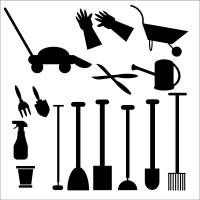 Garden Tools Silhouette