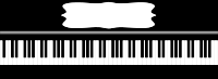 Piano Keyboard With Decorative Frame