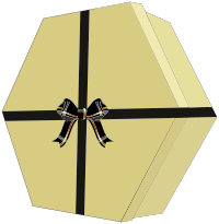 Gift Box with Decorative Bow Ribbon