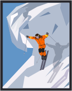 Jumping off a Ski Chute