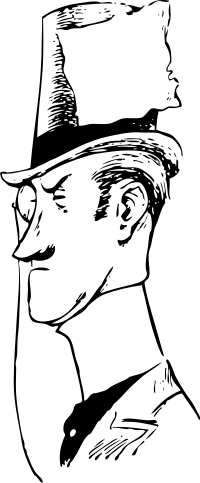 top hat with label
