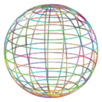 Geometric Beach Ball Wireframe