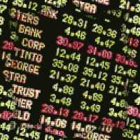 Stock Market Ticker Pixelized