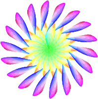 Yellow Blue Flower