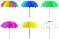 Multicolored Umbrellas