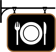 Restaurant Sign Black