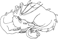 Sleeping Dragon Line Art